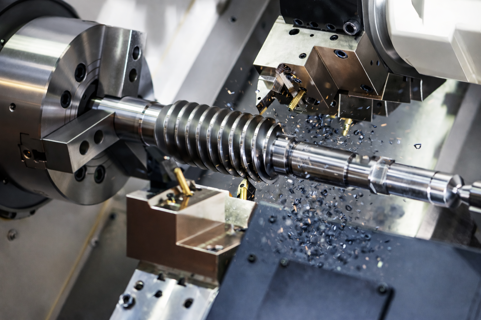Gedrehte Metallwelle