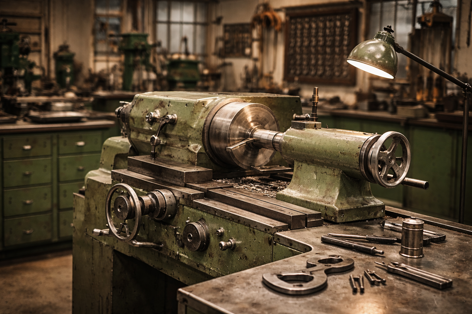Historische Drehmaschine